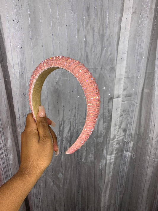 Pink Jeweled Headband