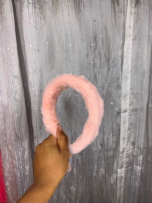 Baby Pink Fur Headband